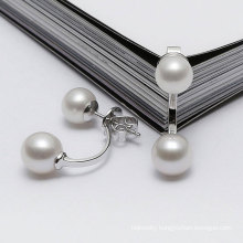 Double Round Nature Freshwater Pearl Earrings